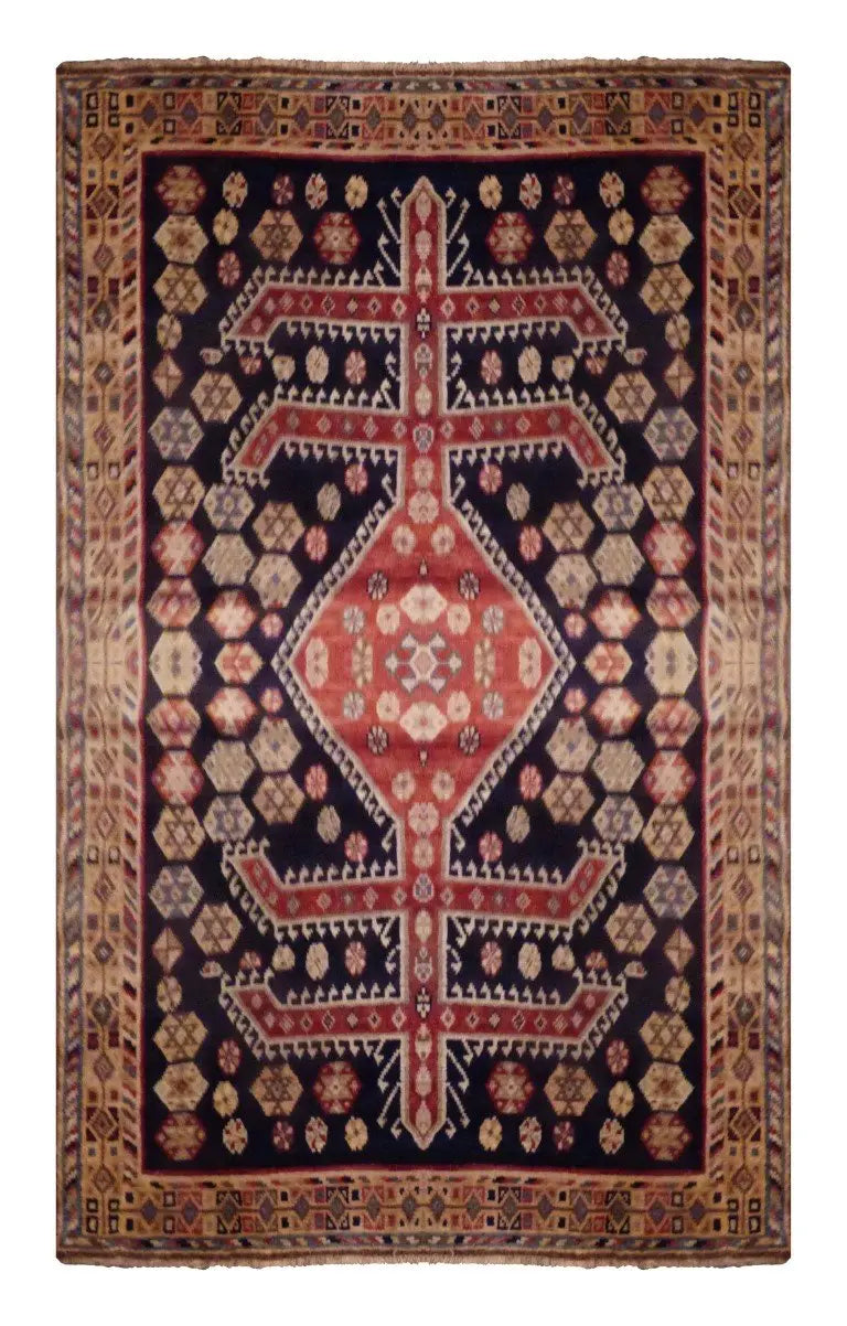 Iranian Kashan Hand-Knotted Rug Made With Natural Wool & Cotton Color Antique Peach 6'7" X 4'7" Pan8115